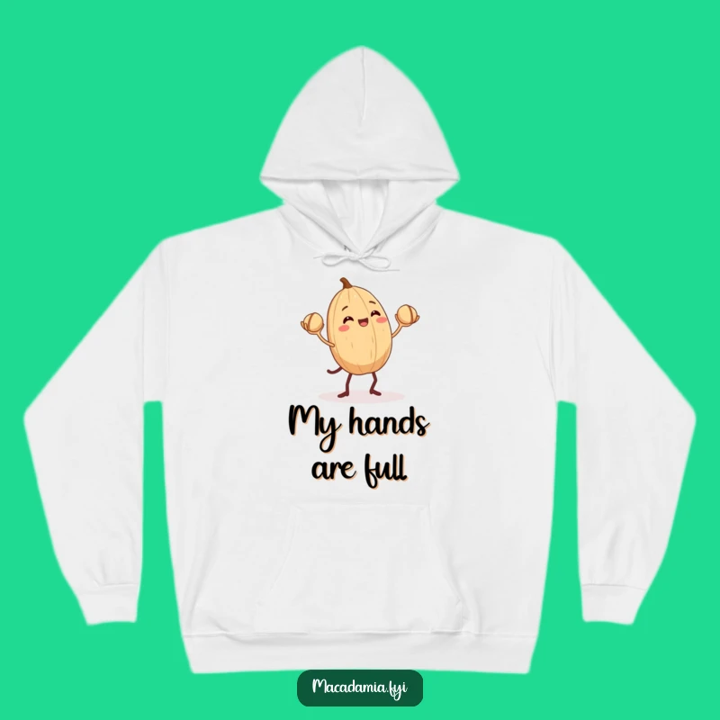 Funny Macadamia Nut Juggling Hoodie: Cozy Up with Nutty, Humorous Warmth.