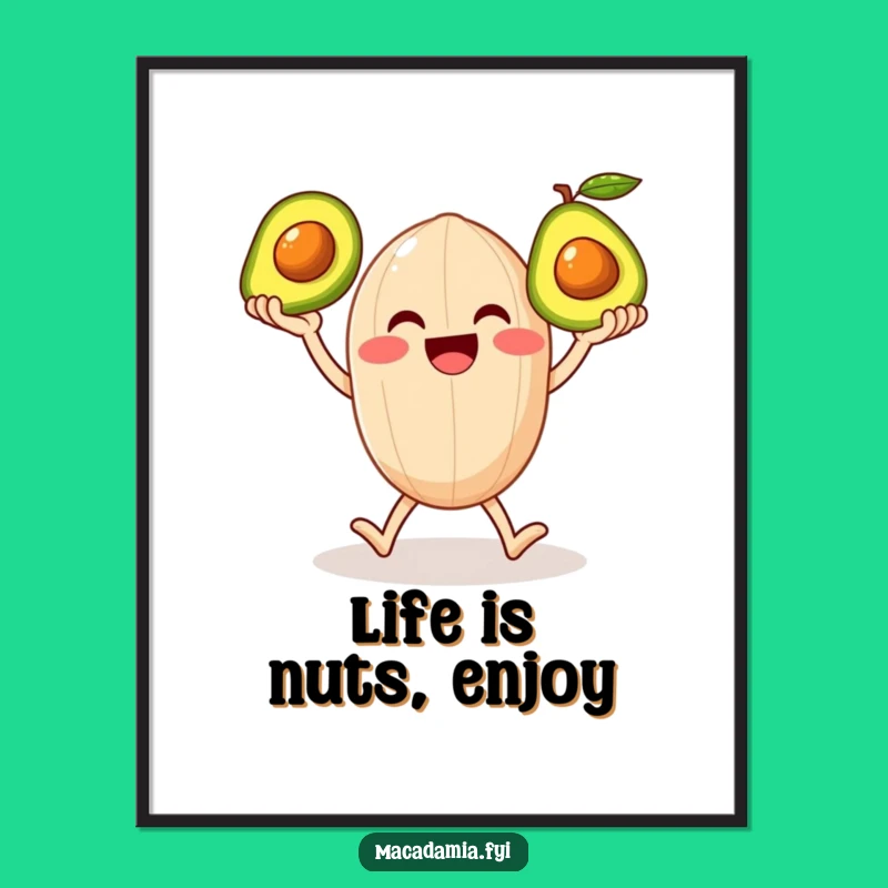 Free Printable Juggling Nut Wall Art - Whimsical & Funny Downloadable Decor