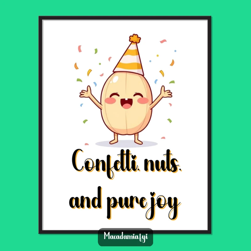 Free Printable Wall Art: Macadamia Nut Party - Festive Downloadable Decor