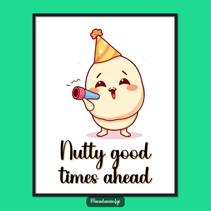 Funny Free Printable Wall Art: Nutty Party Time Art