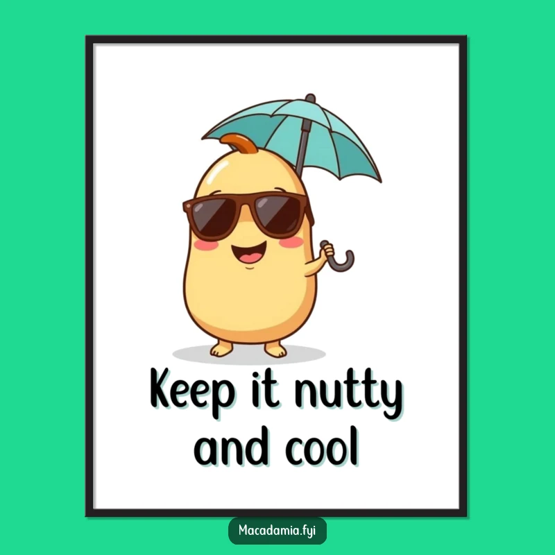 Free Printable Wall Art: Sunny Nut Fun Funny Downloadable Art Decor