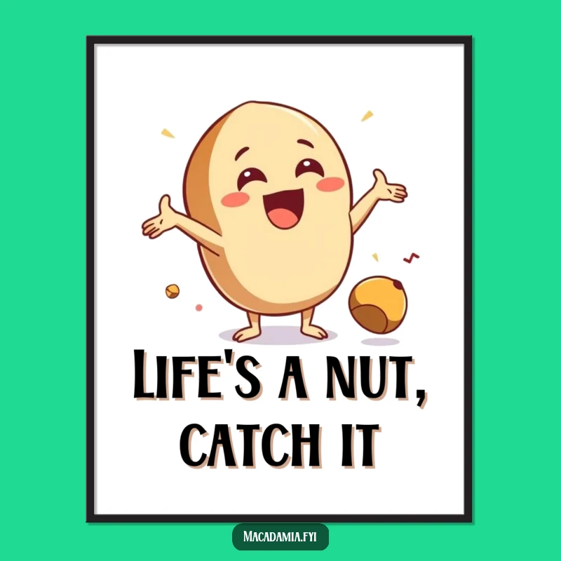 Funny Free Printable Wall Art: Nutty Catch - Energetic Downloadable Art!
