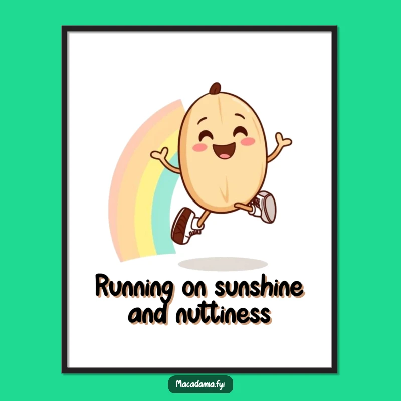 Free Printable Wall Art: Macadamia Nut Rainbow Jog - Whimsical Downloadable Decor