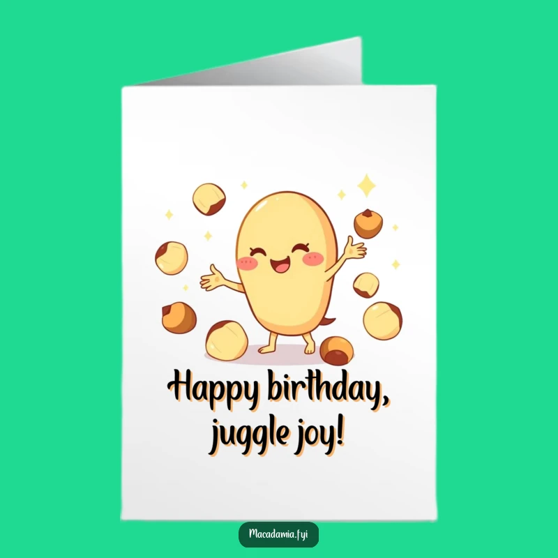 Free Printable Birthday Card: Nutty Juggling Fun & Celebration