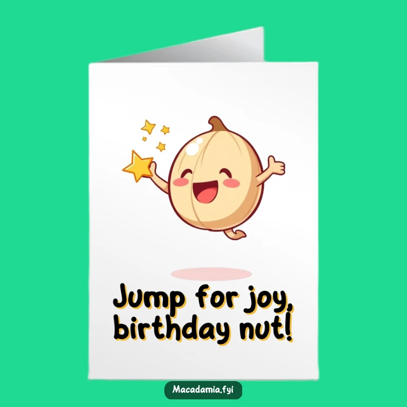 Free Printable Birthday Card: Star Jumper Nut - Joyful Downloadable