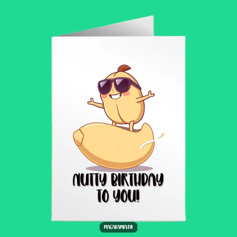 Free Printable Bday Card: Surfing Nut - Rad Downloadable Gift for Him