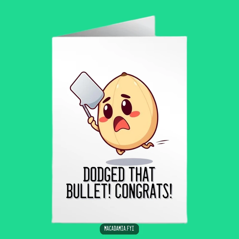 Macadamia Nut Congrats Card Free Printable: Spatula Dodge Downloadable for Victory