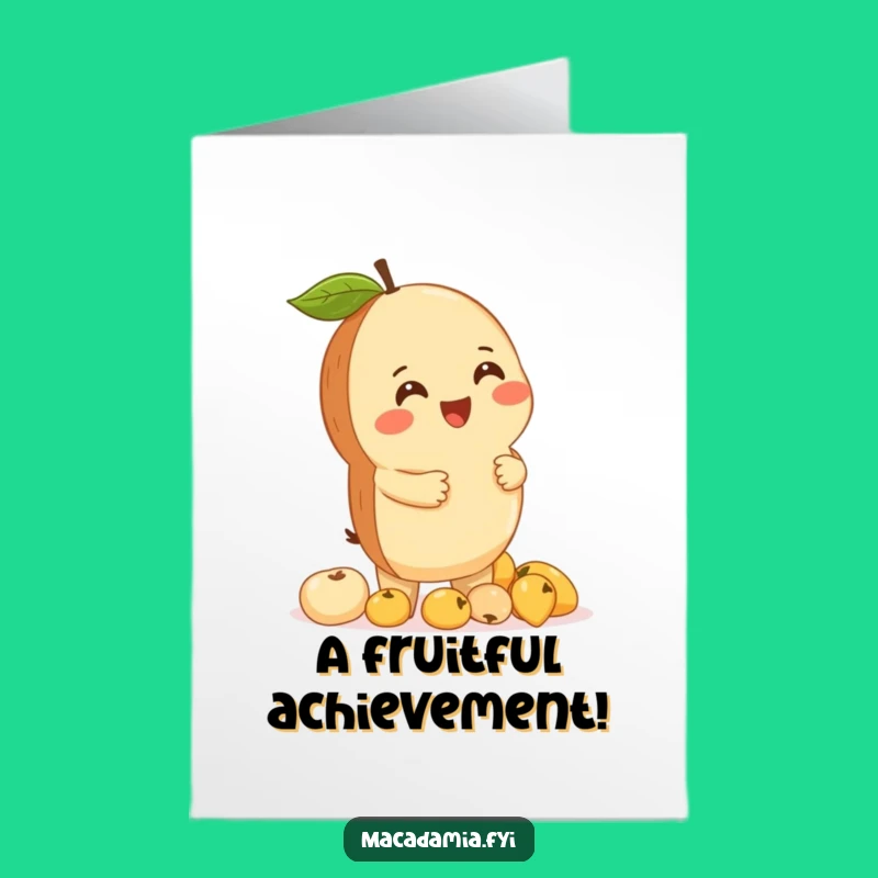 Free Printable Congrats Card: Nut's Fruit Balancing Act for Your Big Win!