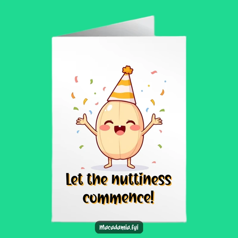 Free Printable Congrats Card: Nutty Celebration - Festive Downloadable
