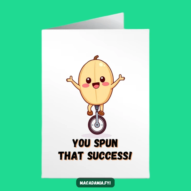 Free Printable Congrats Card: Unicycling Nut, Amusing Downloadable Gift for Achieving Balance