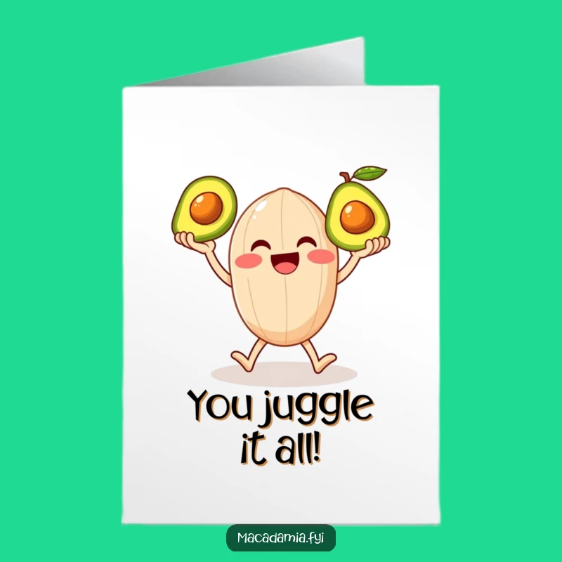 Free Printable Juggling Nut Congrats Card - Joyful Downloadable Celebration