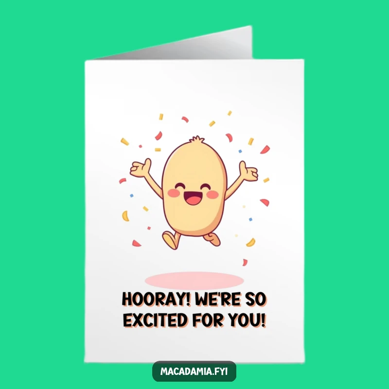 Free Printable Congratulations Card: Kawaii Nut's Joyful Leap Celebration