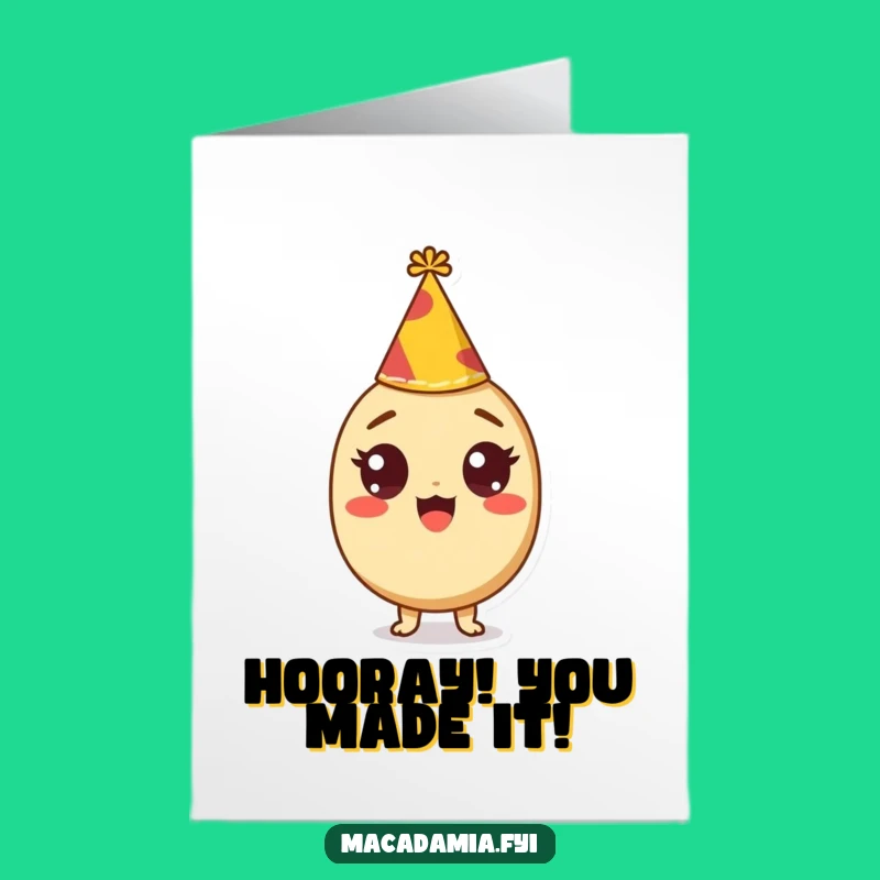 Free Printable Congrats Card: Excited Nut - Funny Downloadable Gift Idea