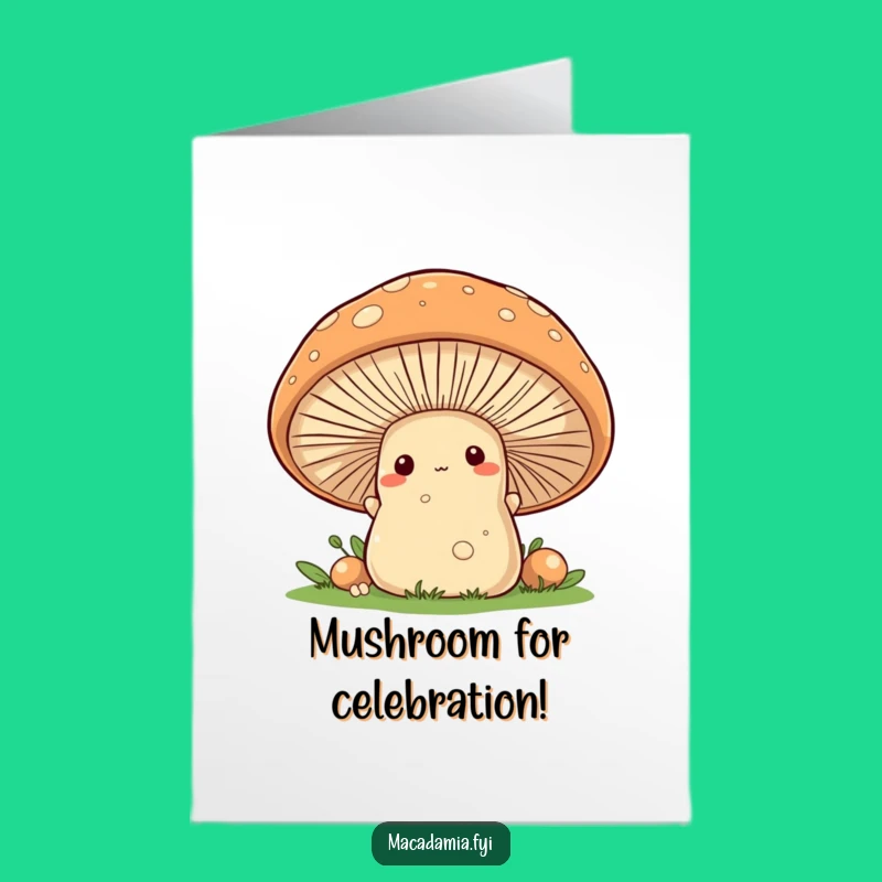 Free Printable Congrats Card: Peek-a-Boo Nut & Mushroom Humorous Download