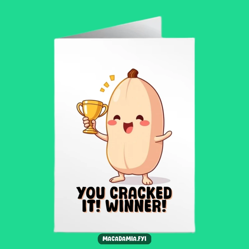 Free Printable Congrats Card: Nutty Triumph & Trophy Winner