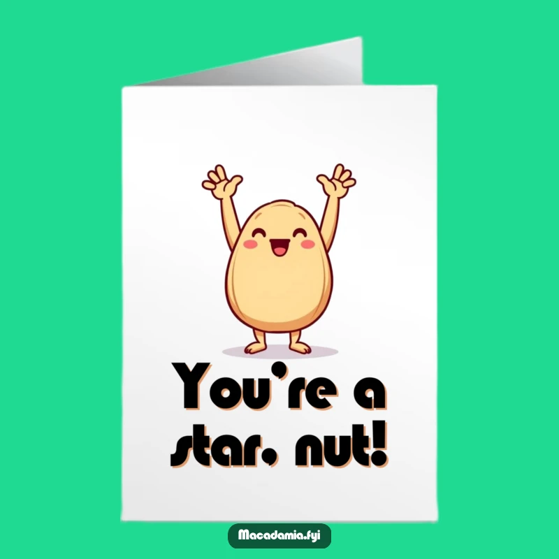 Macadamia Nut Congrats Card Free Printable: Victory Dance Downloadable Celebration
