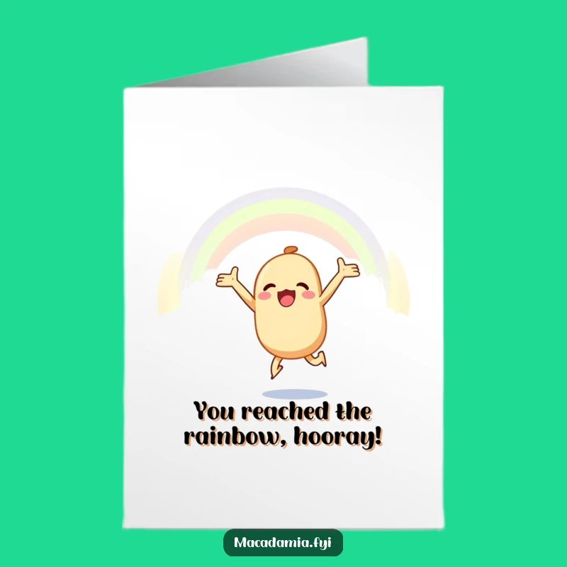 Free Printable Congratulations Card - Rainbow Achieved Nut, Hopeful DIY Gift!