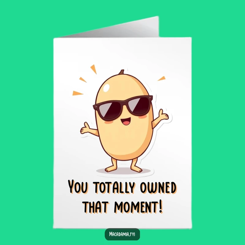 Free Printable Congratulations Card: Kawaii Nut's Cool Dance Moves