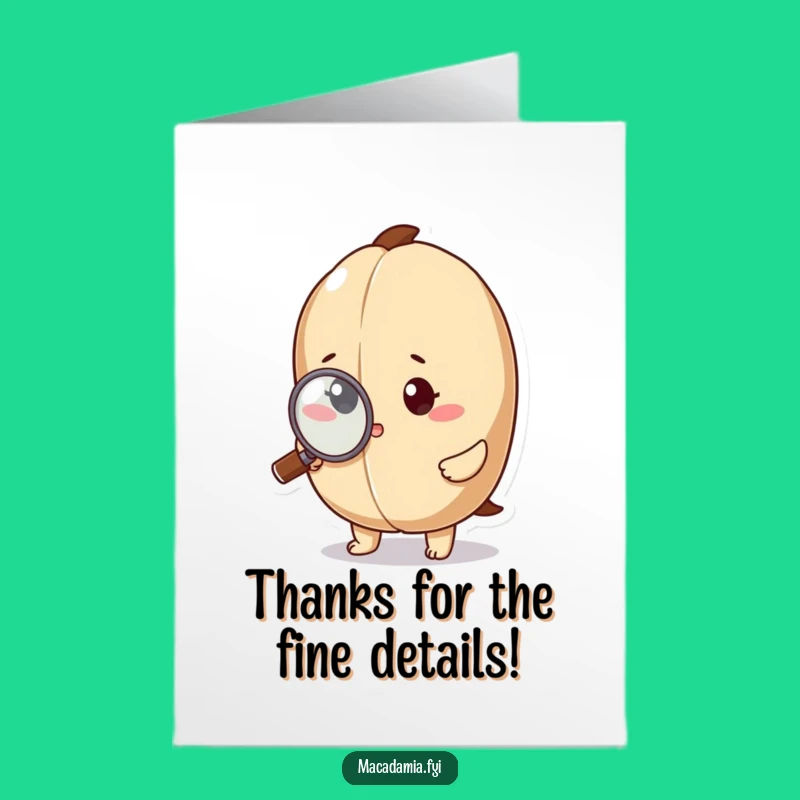 Detailed Free Printable Thank You Card: Inspecting Nut Humor Download