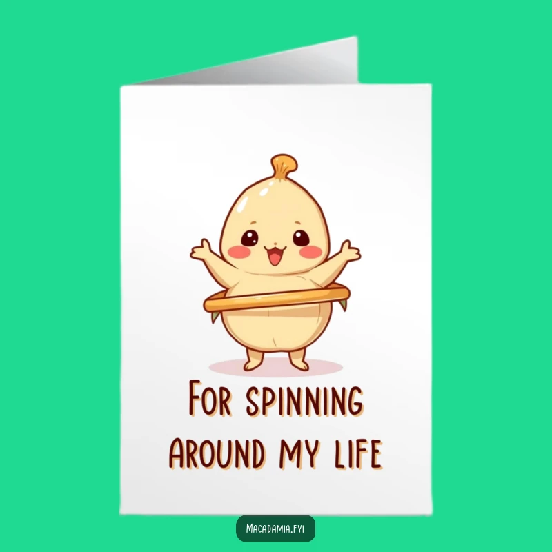 Free Printable Thank You Card: Kawaii Nut's Energetic Thanks- Funny Downloadable Gift