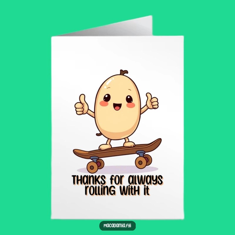 Free Printable Thank You Card: Kawaii Nut's Rad Thanks- Funny Downloadable Gift