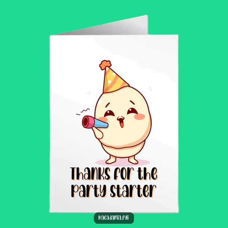 Funny Free Printable Thank You Card: Nutty Party Gratitude