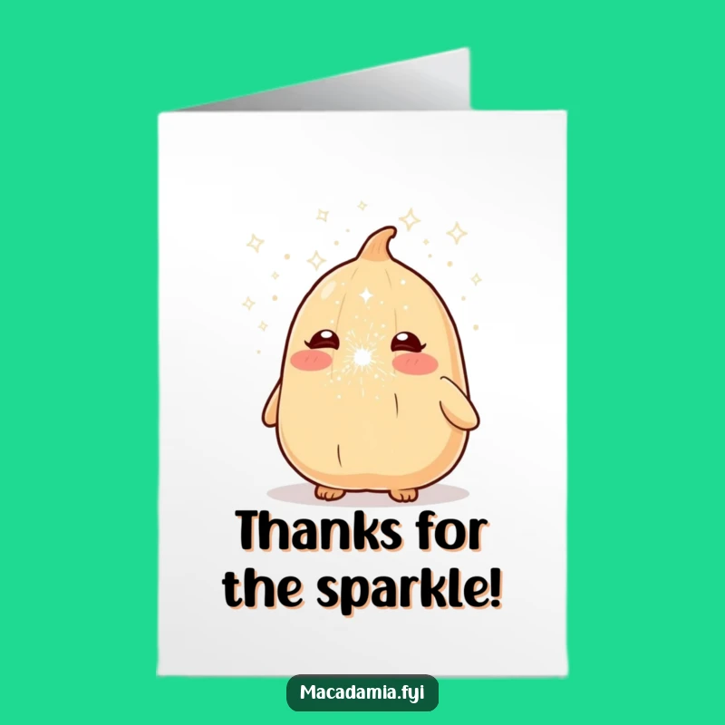 Humorous Free Printable Thank You Card: Sneezing Nut Sparkle Dust Downloadable