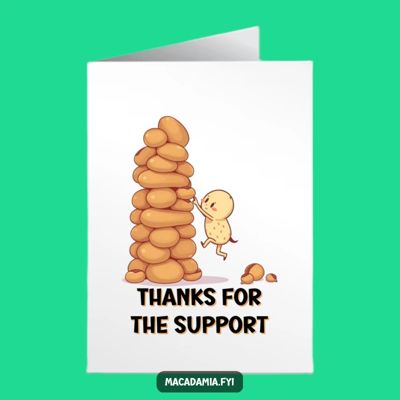 Free Printable Thank You Card: Nut Climbing - Funny Downloadable Gift