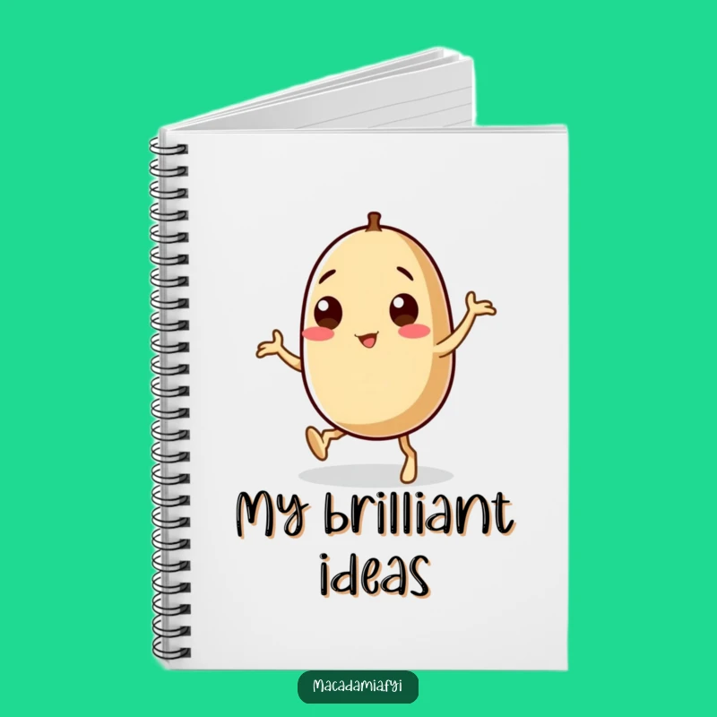 Funny Macadamia Nut Notebook: Wobbly Dance Lined Journal, Perfect Gift