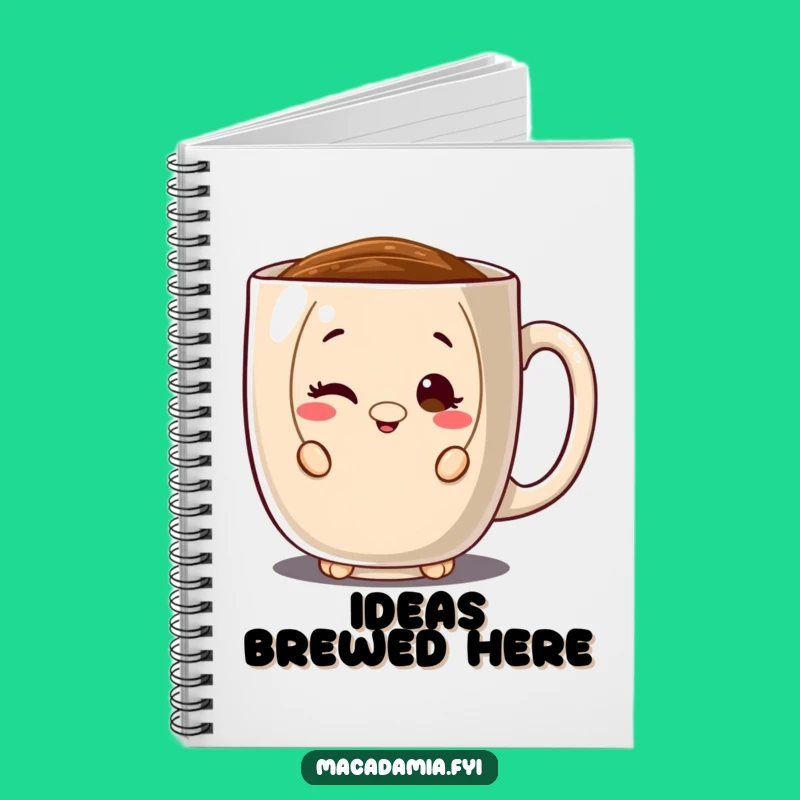 Funny Macadamia Nut Peeking Notebook: Jot Down Ideas with Coffee Secrets