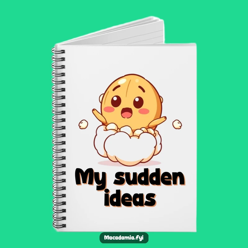Funny Popcorn Nut Notebook: Jot Down Surprises with a Macadamia Nut Burst, Gift