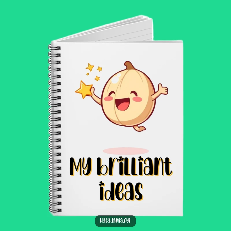 Funny Macadamia Nut Joyful Jump Star Notebook: Capture Your Brightest Ideas
