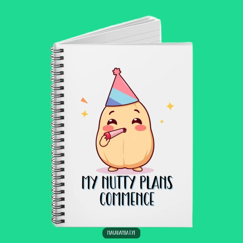 Funny Kawaii Macadamia Nut Party Notebook: Jot Down Your Exciting Ideas