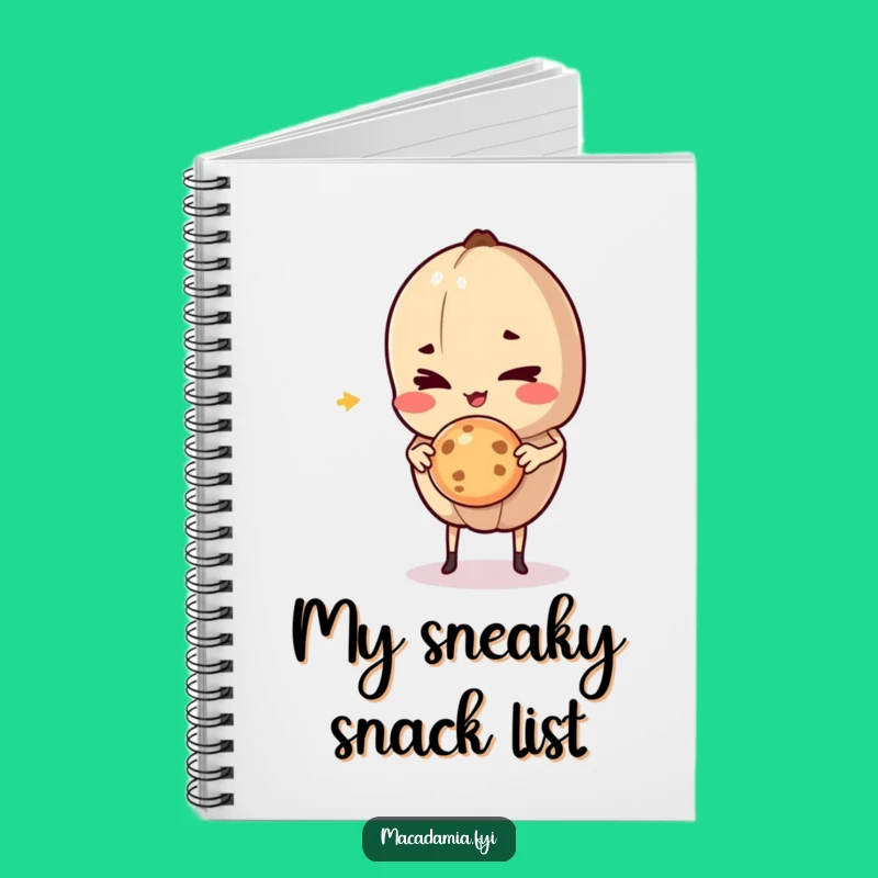 Funny Macadamia Nut Cookie Notebook: Mischievous Treat Journal