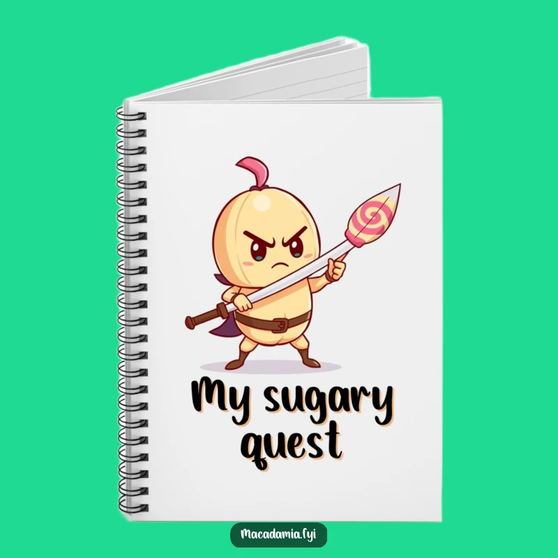 Funny Brave Nut Notebook - Lollipop Sword Determined Journal Gift