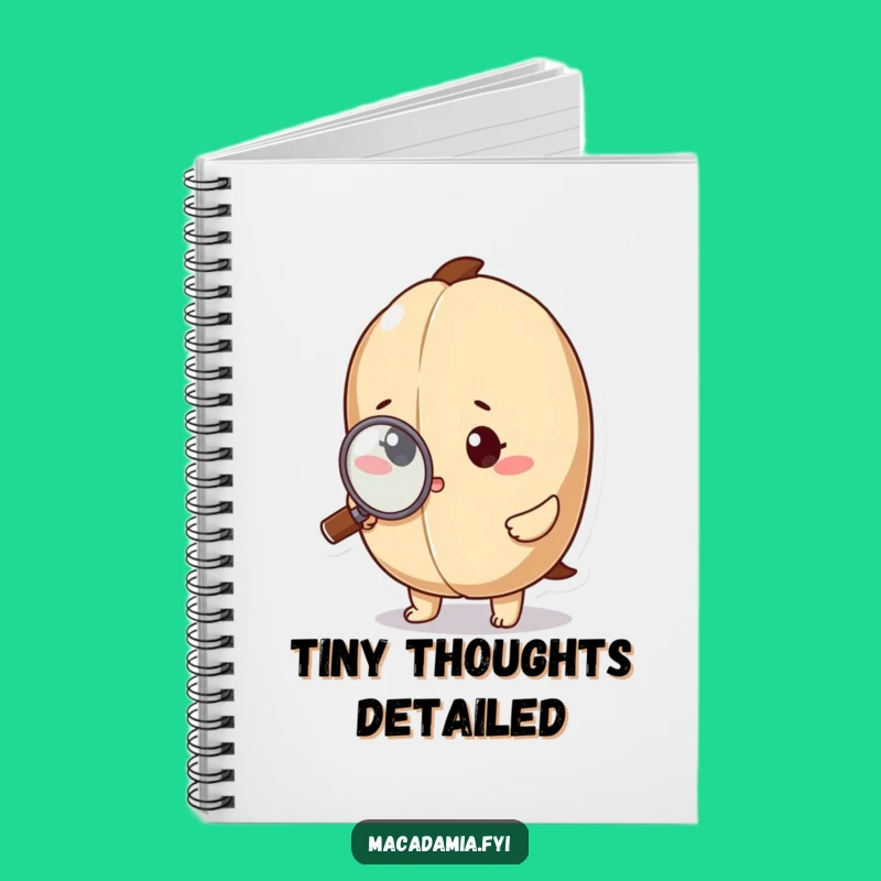 Funny Macadamia Nut Magnifying Notebook - Jot Down Discoveries!