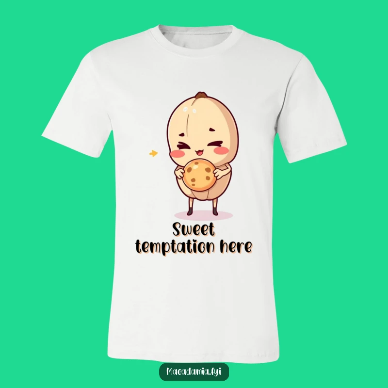 Funny Macadamia Nut Cookie T-Shirt: Mischievous Treat Tee for Casual Fun