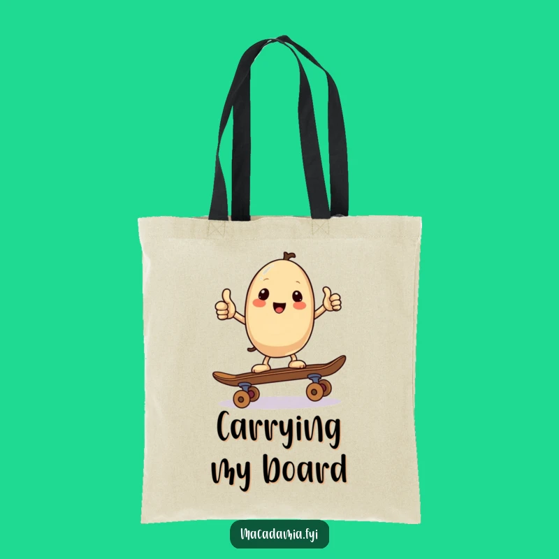 Funny Kawaii Nut Tote Bag: Skater Nut's Cool Carry-All, Great Gift Bag