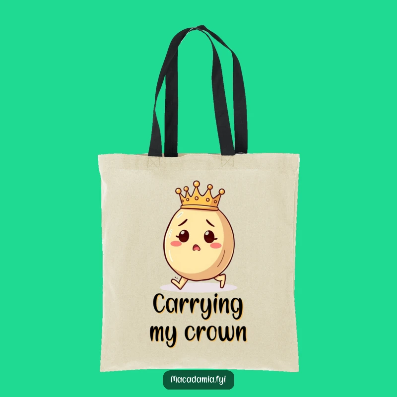 Funny Royal Nut Trip Tote Bag - Surprise Macadamia Crown Carryall Gift