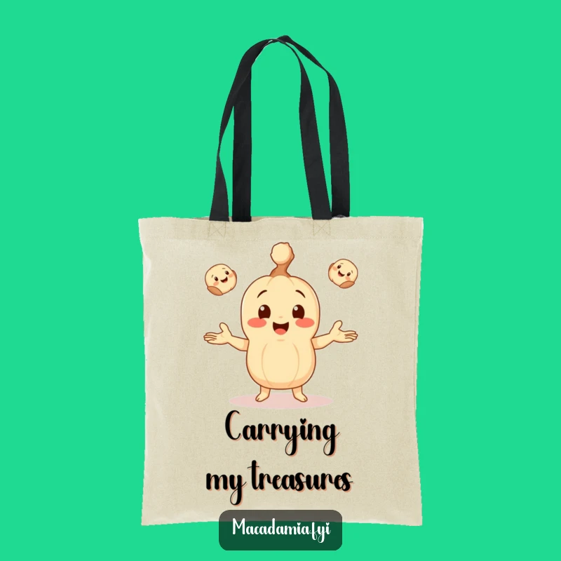 Funny Nut Juggler Tote Bag: Macadamia Style for Your Essentials, Great Funny Gift