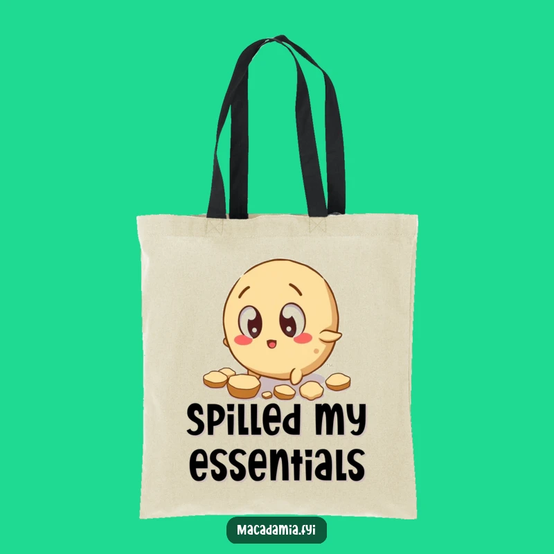 Funny Macadamia Nut Tripping Tote Bag: Carry Your Belongings with Clumsy Style.