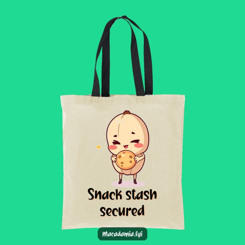 Funny Macadamia Nut Cookie Tote Bag: Mischievous Treat Bag for Errands